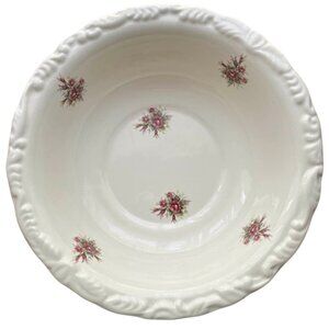 Athena Calif Pink Rose Wash Basin Bowl - Decorative Rim Shabby Chic Victorian